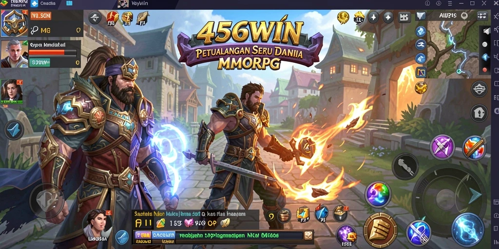 Tampilan gameplay 456WIN memperlihatkan aksi seru dalam petualangan MMORPG.