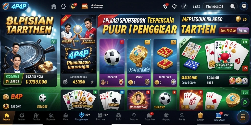 Tampilan gameplay 4P4P dengan fitur taruhan menarik.