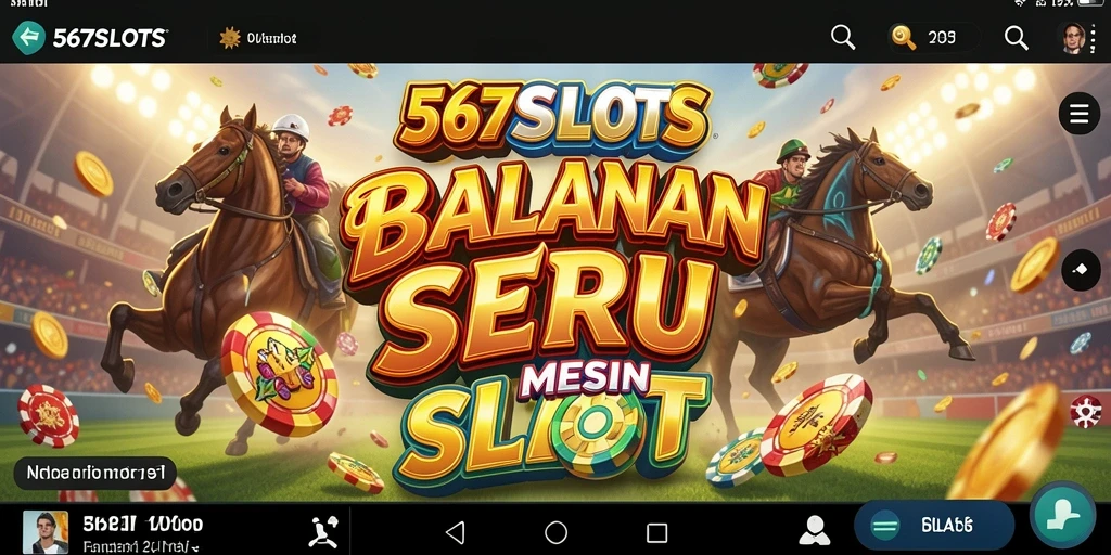 Screenshot gameplay 567SLOTS yang menampilkan aksi balapan seru dan putaran slot.