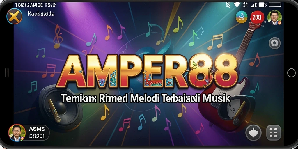 Screenshot gameplay AMPER88 menampilkan pengguna menikmati musik dengan interaktif.