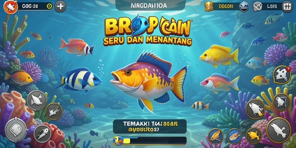 Tampilan menarik dari gameplay Tembak Ikan BROJP.