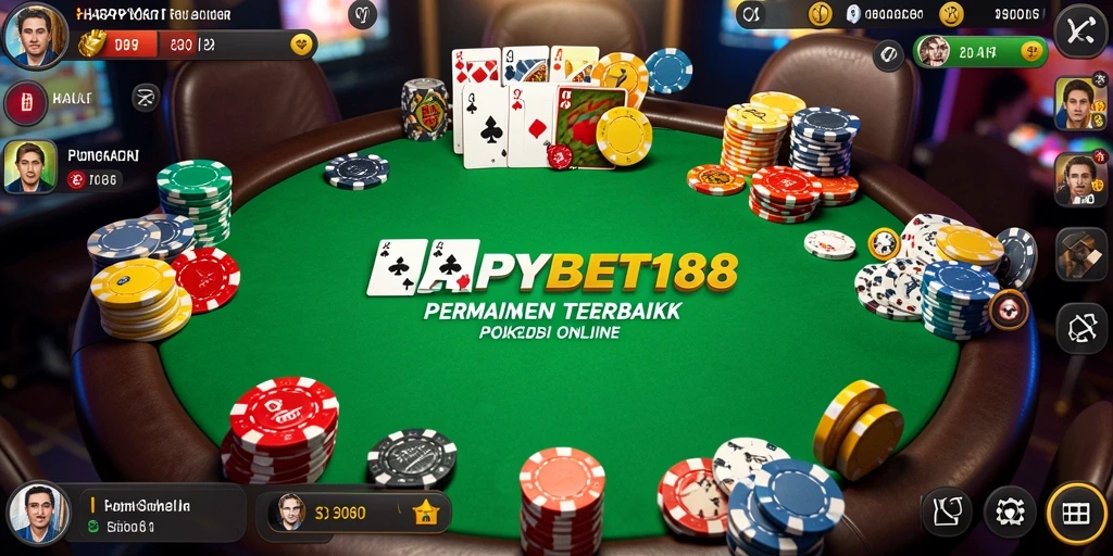 Screenshot gameplay menunjukkan momen seru bermain poker di HAPPYBET188.