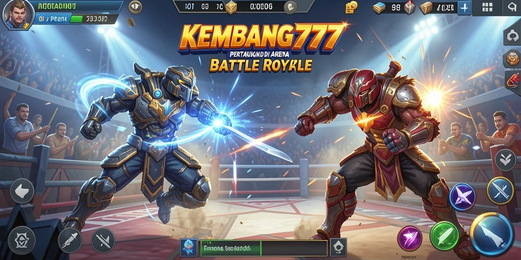 Tangkapan layar KEMBANG777 menampilkan aksi mendebarkan di arena Battle Royale.