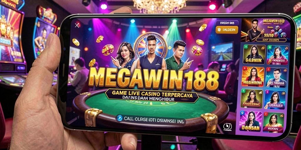 Tampilan gameplay Live Casino yang menarik dan interaktif di MEGAWIN188.
