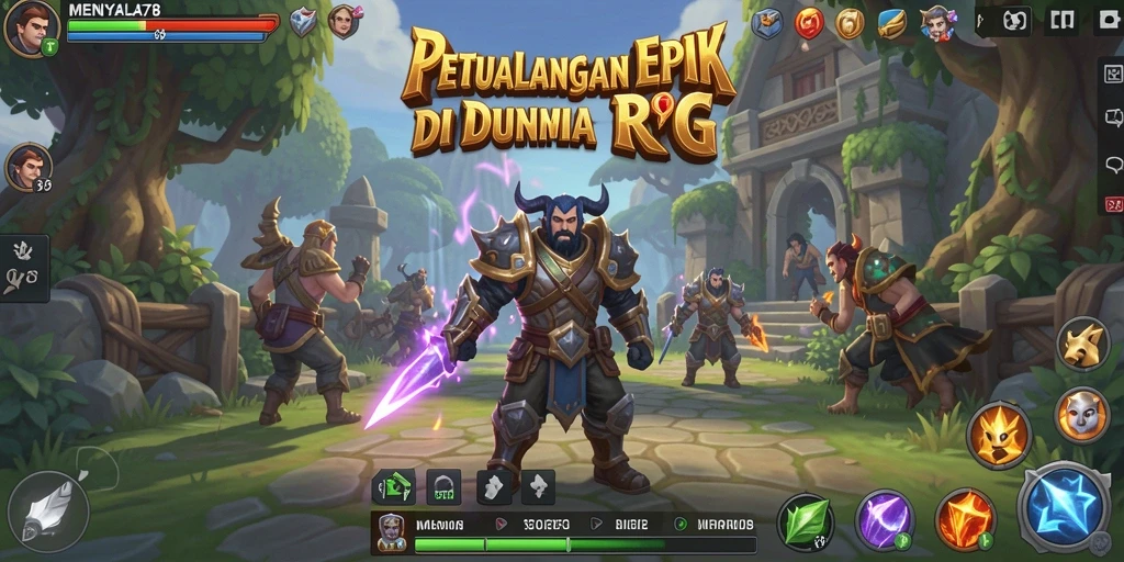 Screenshot MENYALA78 yang menampilkan aksi seru dalam gameplay RPG.