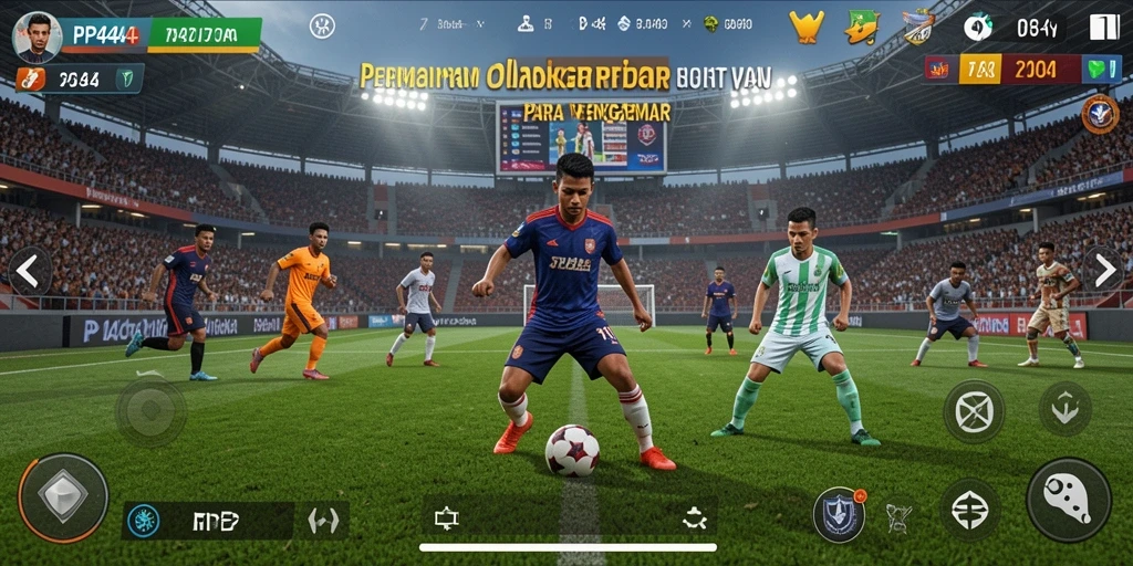 Tampilan gameplay PP444 yang menampilkan pertarungan olahraga yang seru.