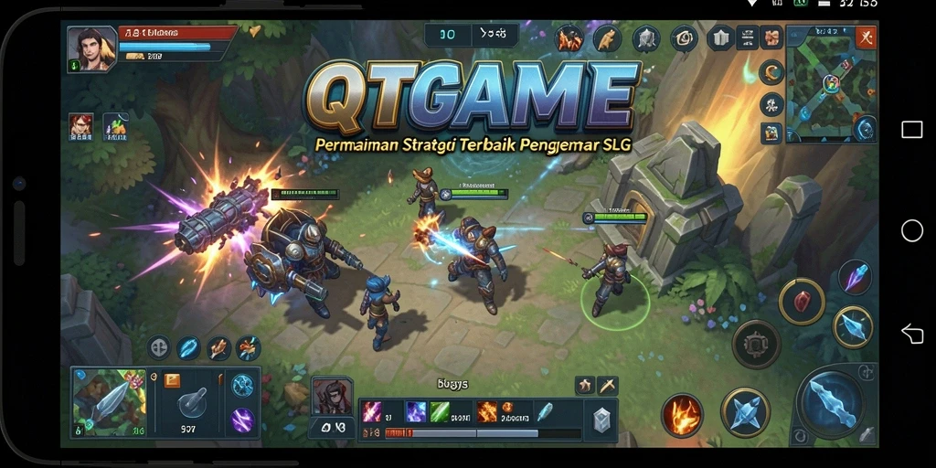Tampilan gameplay QTGAME yang menarik dengan elemen strategis.