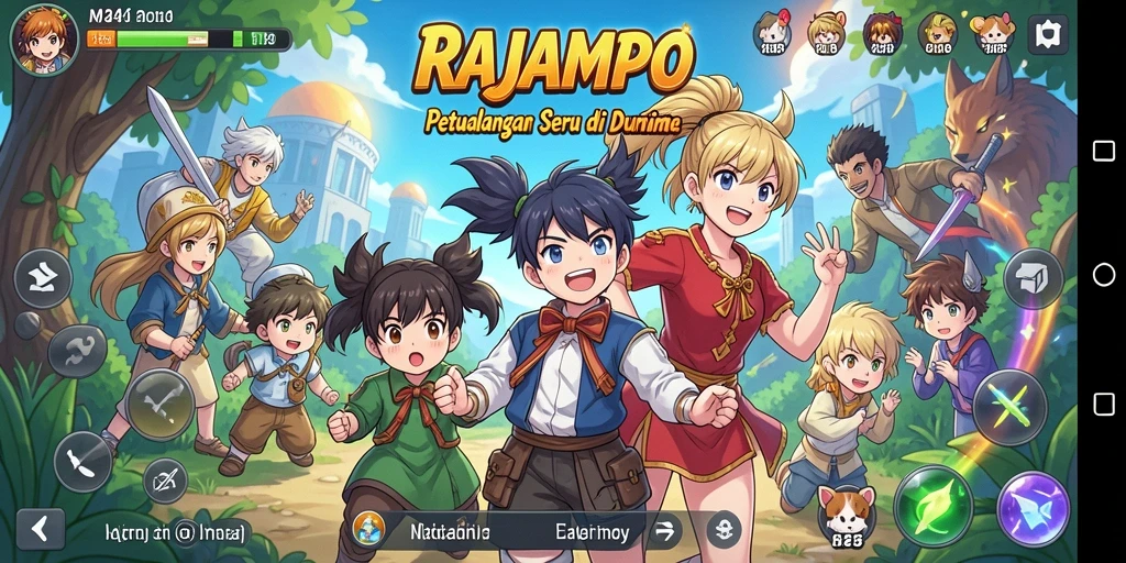 Tampilan gameplay seru dan menawan di RAJAMPO.