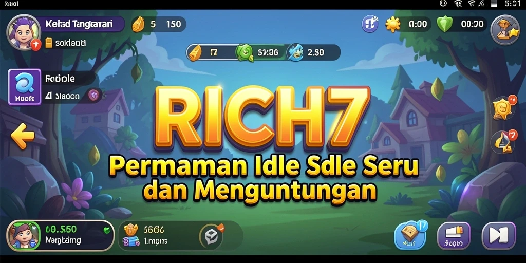 Tampilan gameplay RICH7 yang menarik dan penuh aksi Idle.