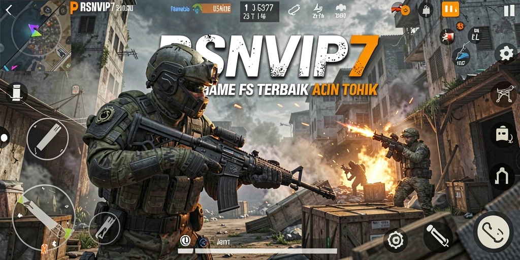 Screenshot gameplay RSNVIP7 menampilkan aksi pertempuran yang mendebarkan.