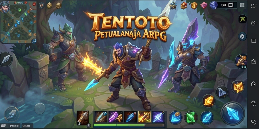 Tampilan epik dalam gameplay TENTOTO ARPG.
