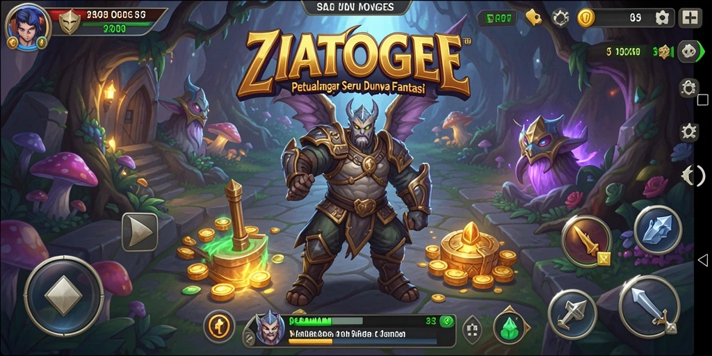 Tampilan gameplay ZIATOGEL yang menakjubkan saat menjelajahi dunia.